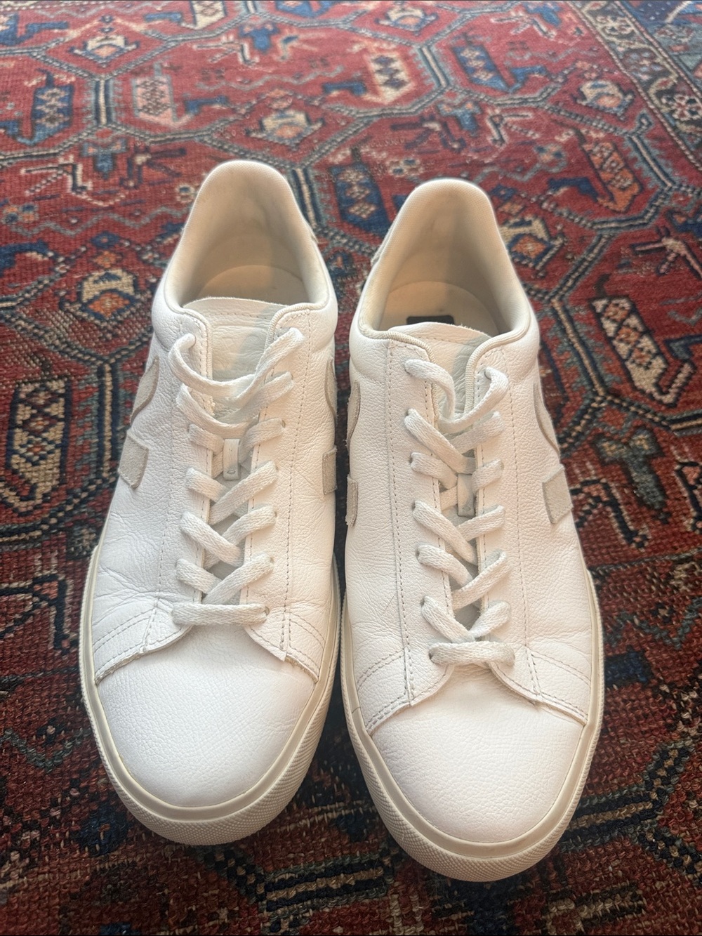 Veja Campo White Leather Low-Top Sneakers
